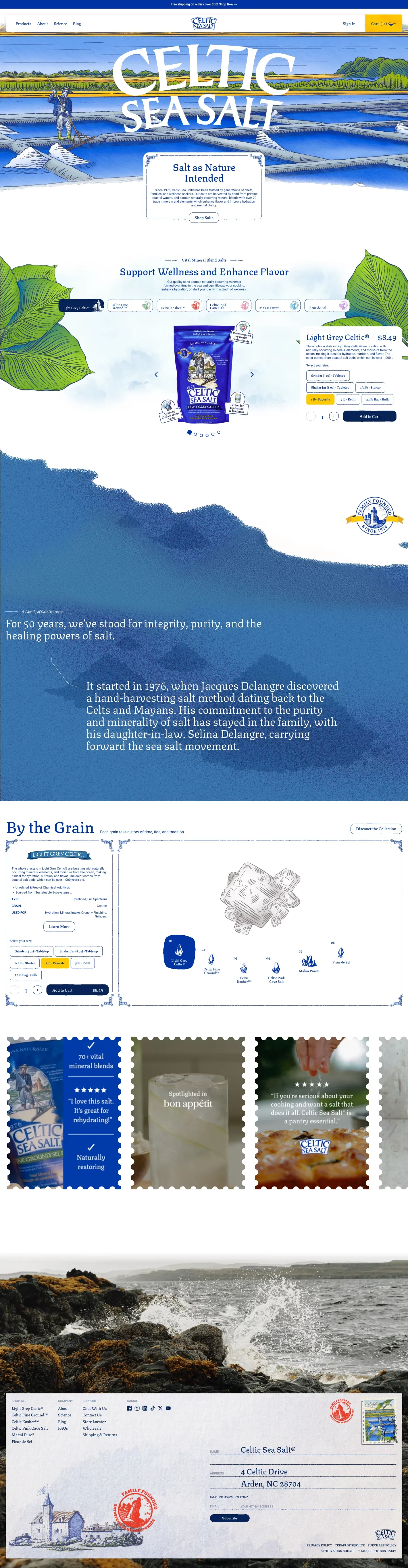 Celtic Sea Salt® | Wellness and culinary mineral salts - Ecommerce design