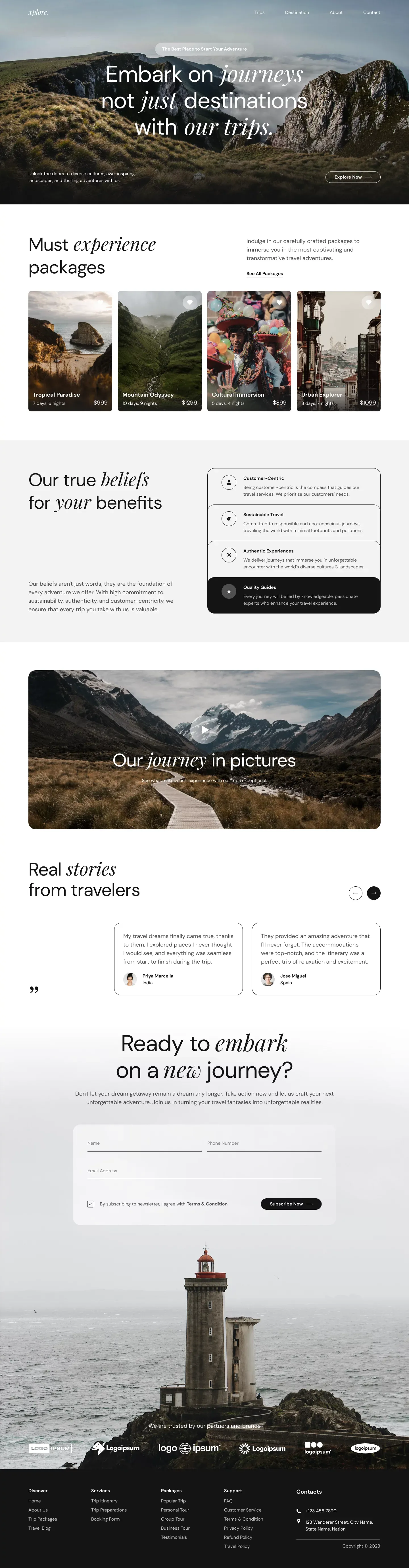 Xplore - Travel Tour Agency - Webflow Website Template | Landbook
