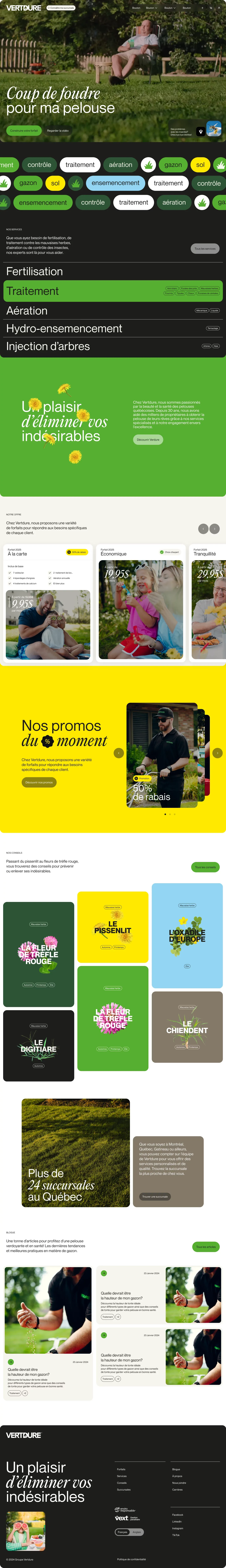 Vertdure, Quebec's #1 Lawn Care Company - Landing design