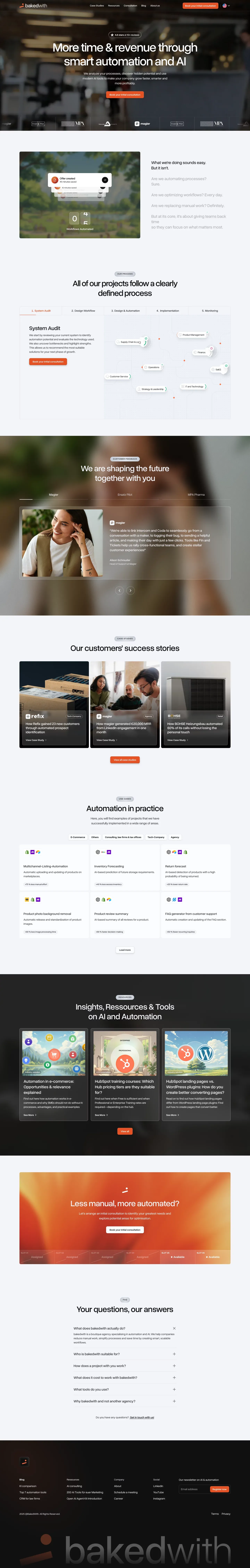 Your AI & Automation Agency — bakedwith - Landing design