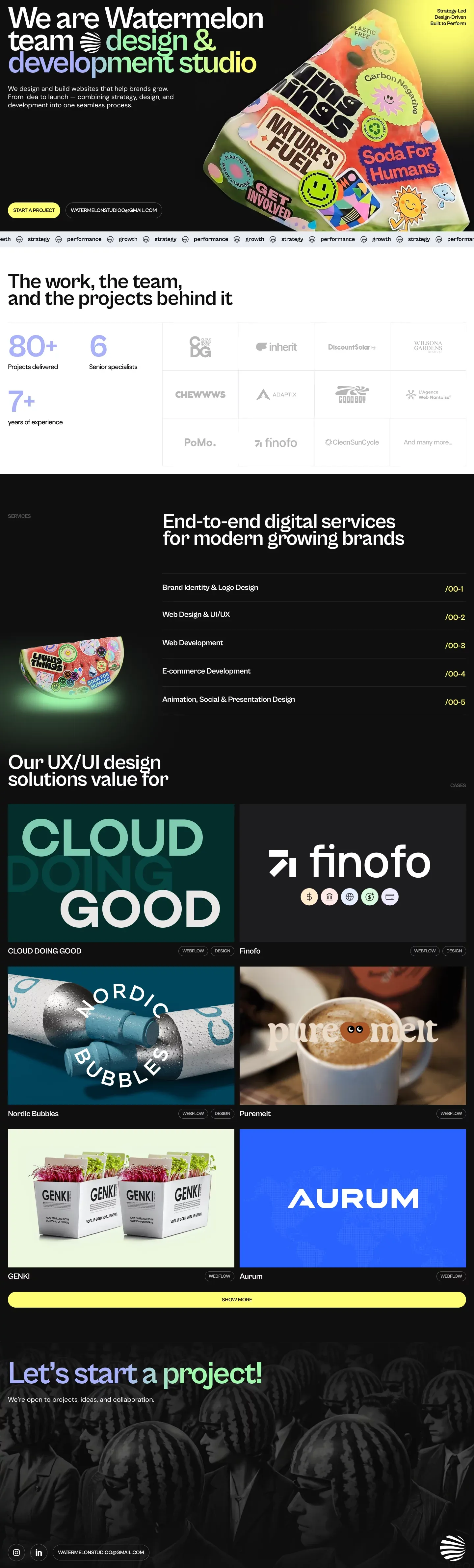 Watermelon Team - your new creative partners - Portfolio design
