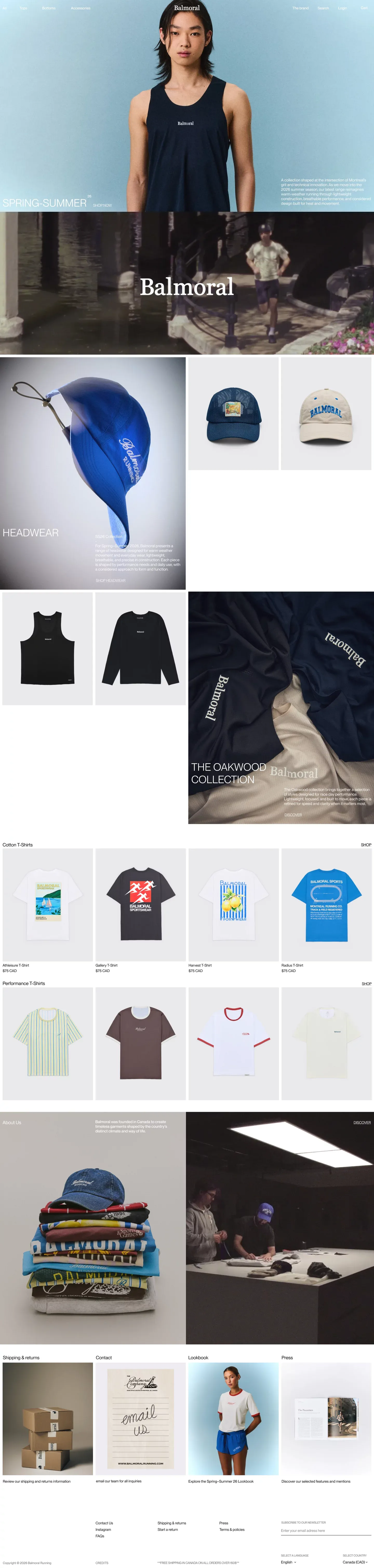 Balmoral - Premium Running Gear – Balmoral Sports - Ecommerce design