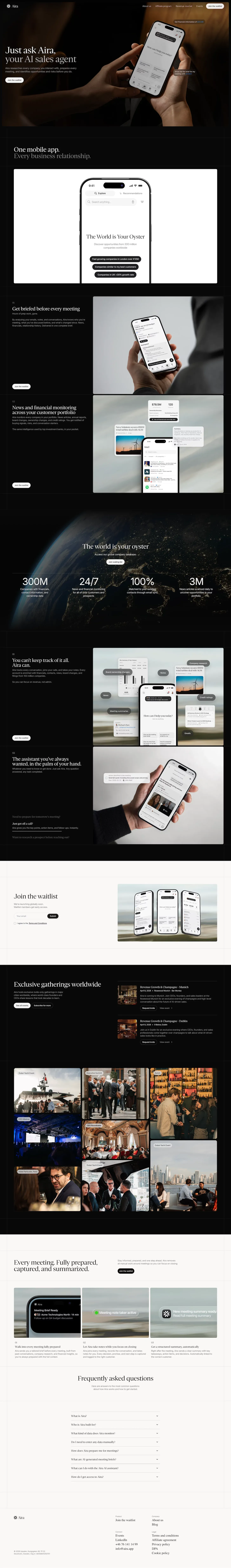 Aira | AI Sales Agent for Sales Teams - Landing design