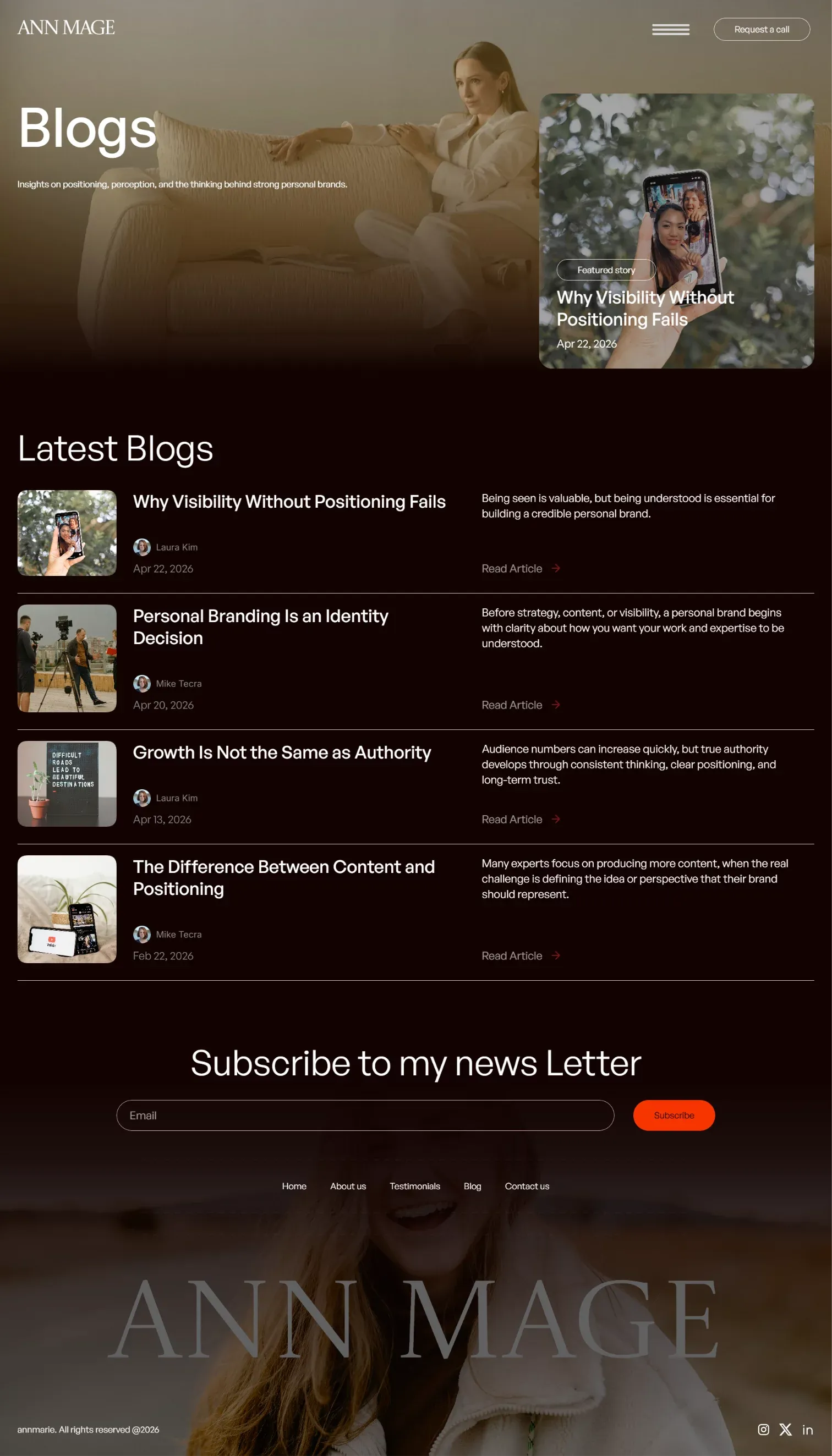 My Framer Site - Blog design