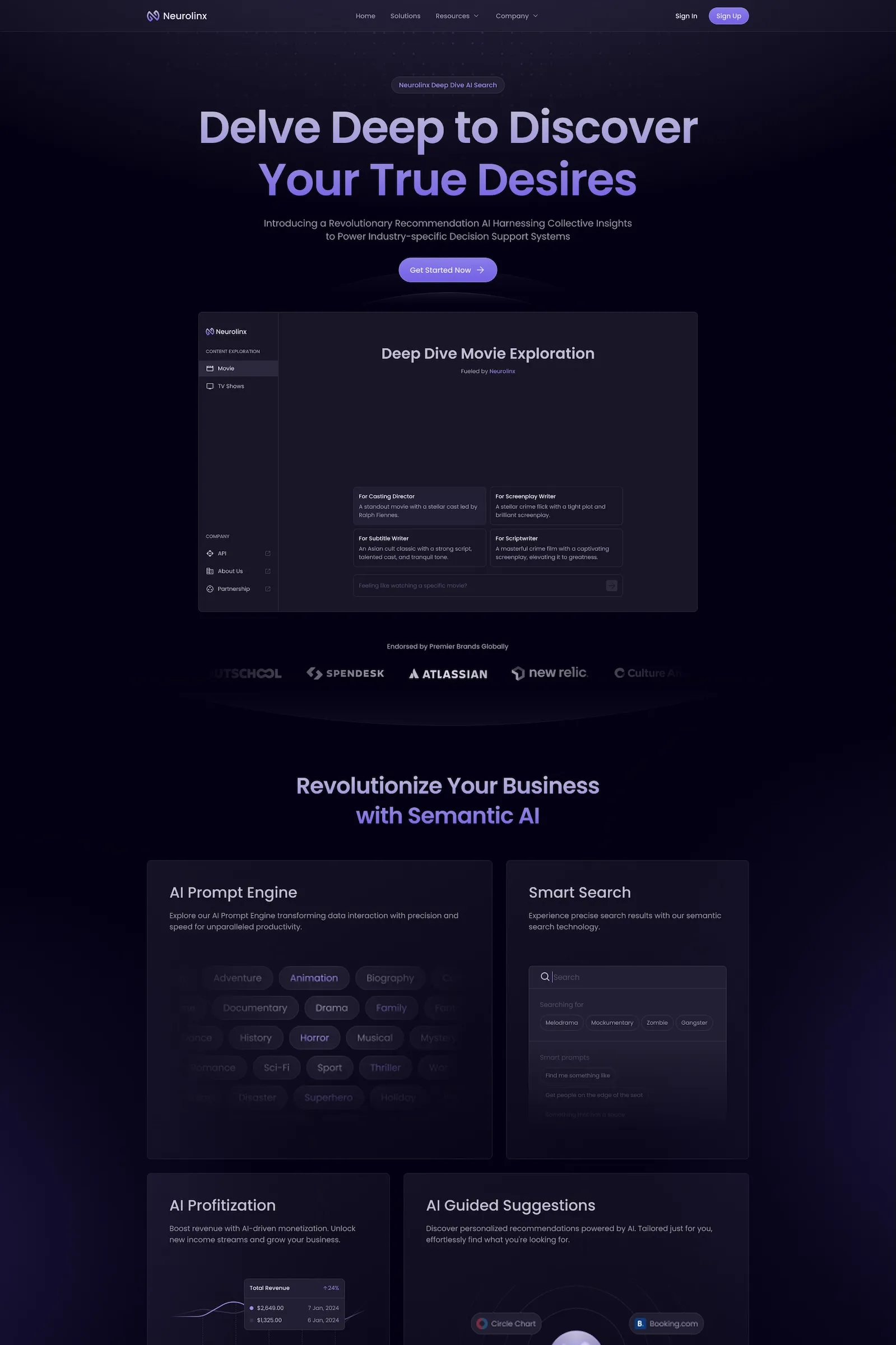 Neurolinx â AI-Powered Search & Recommendations - Template design