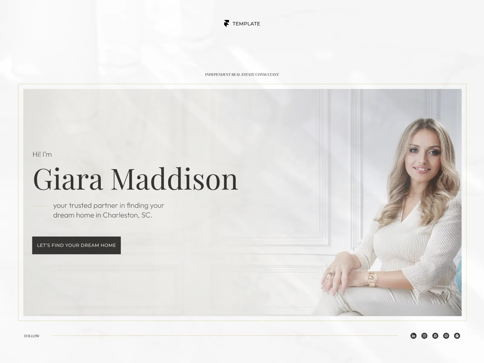 Giara - Luxury Real Estate Website Framer Template - Template design