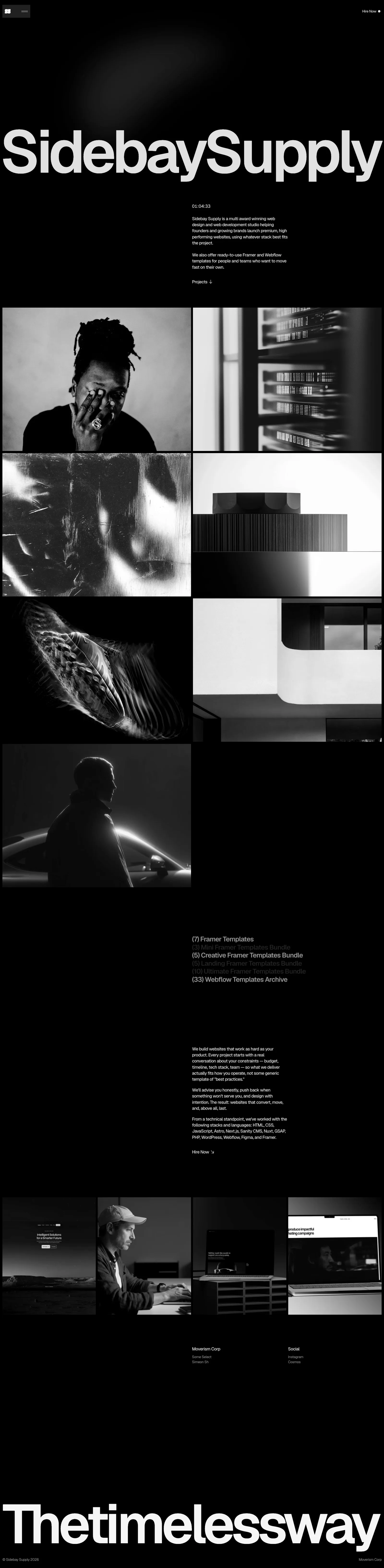 SIDEBAY SUPPLY â¢ Studio + Website Templates - Portfolio design