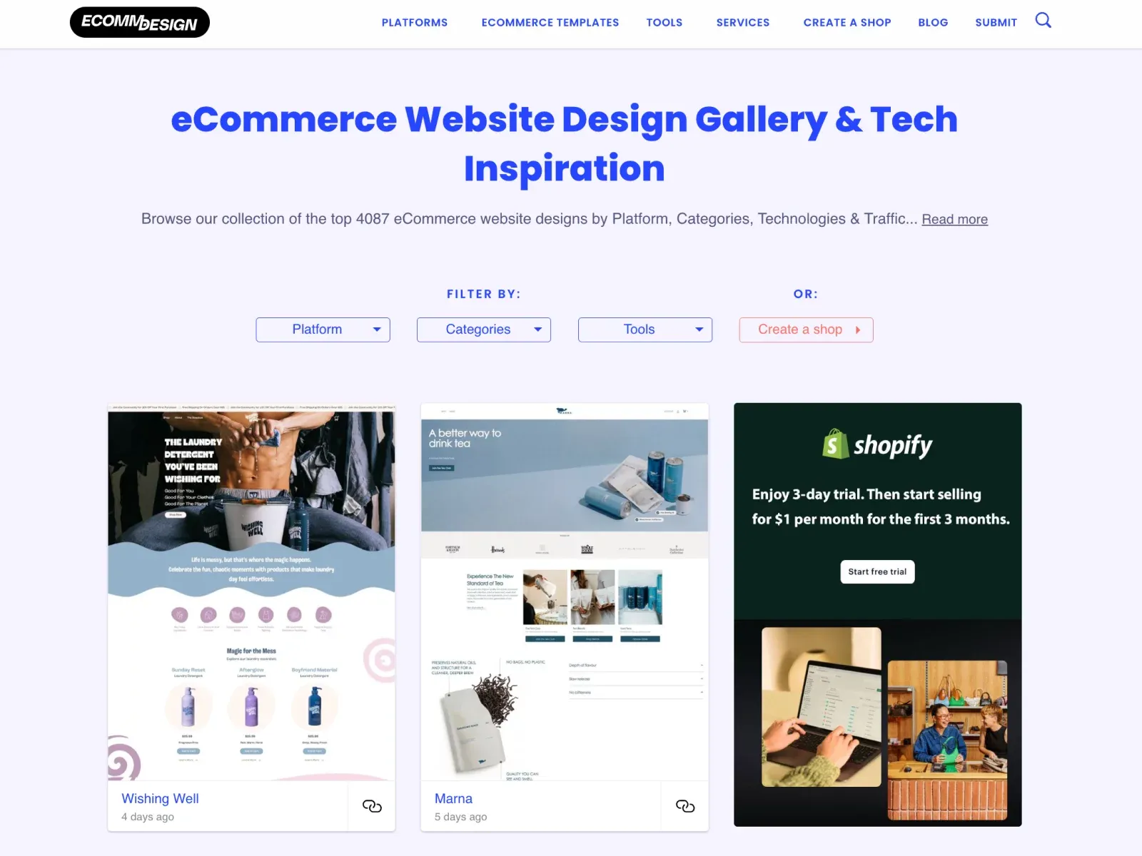 eCommerce Website Design: Gallery & Tech Inspiration with 3000+ Ecommerce Websites - Ecommerce design