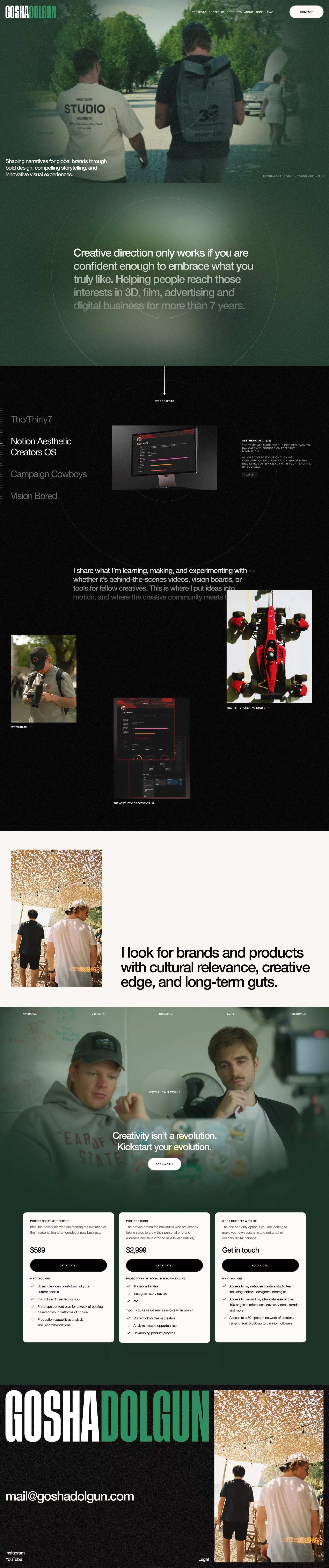 Gosha Dolgun - Landing design
