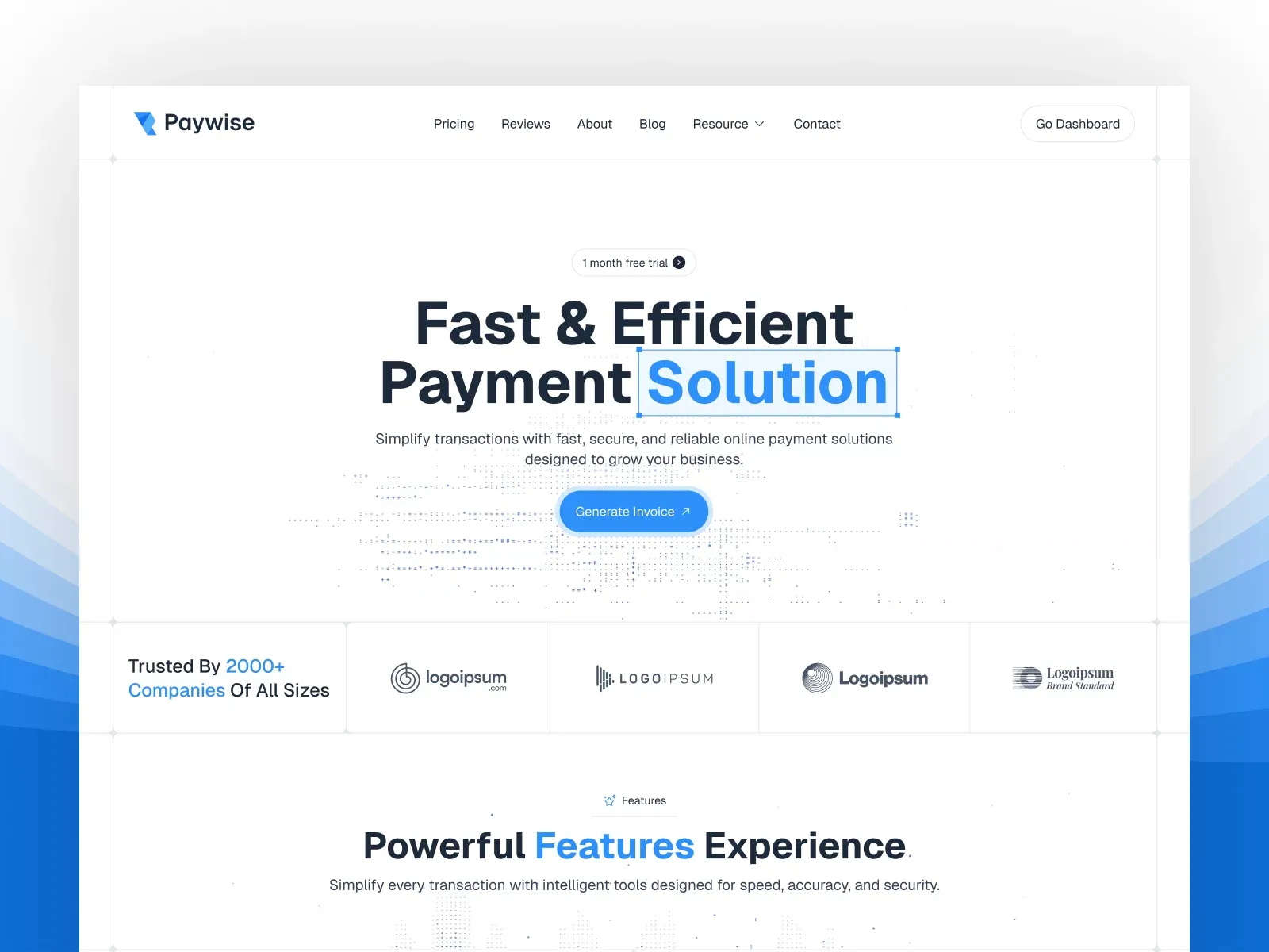 Paywise - Online Payment SaaS Website - Other design