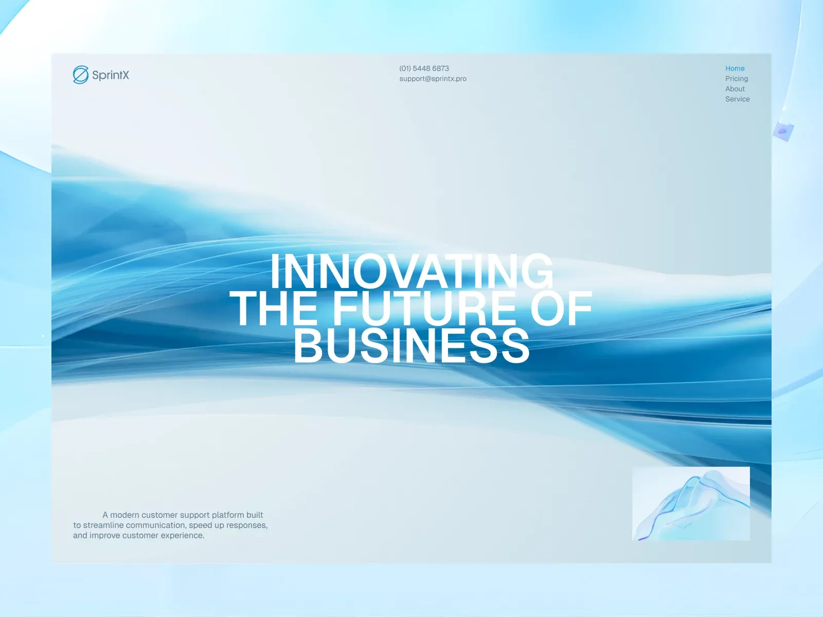 SprintX - SaaS Startup Website - Landing design