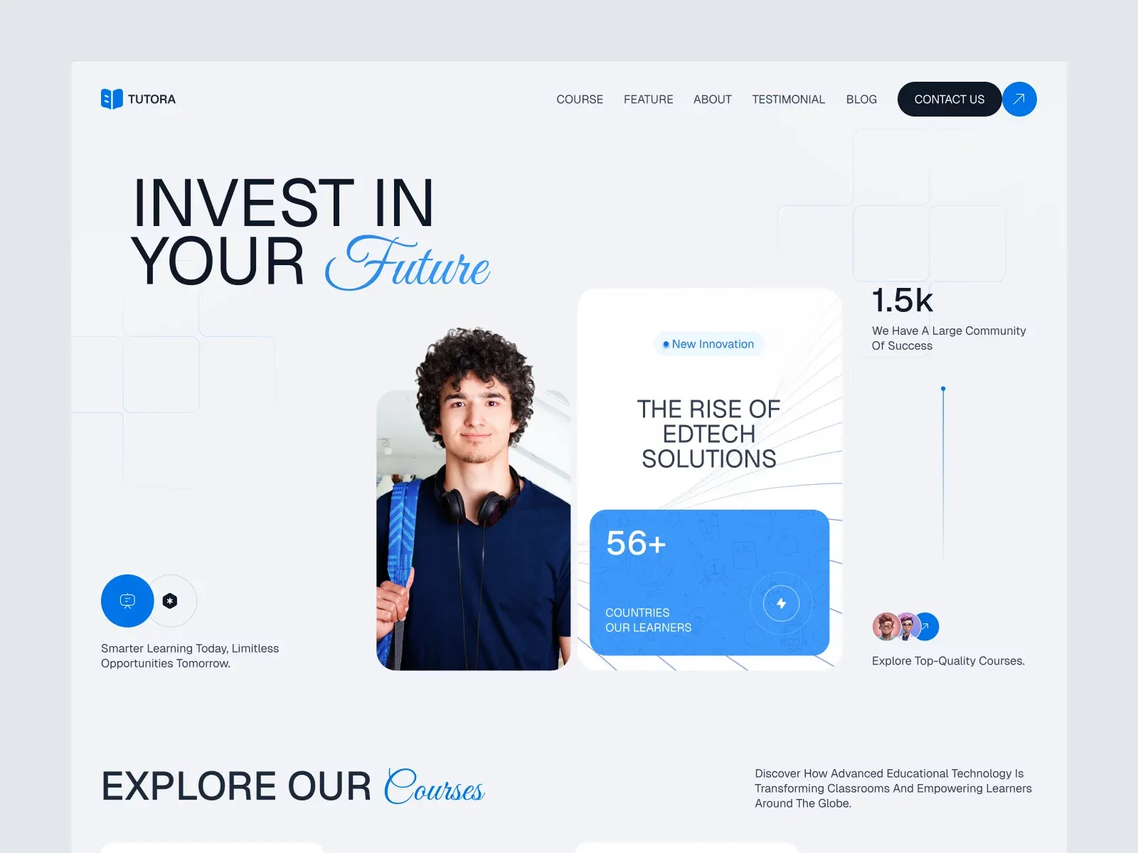 Tutora - A mentor's website - Template design