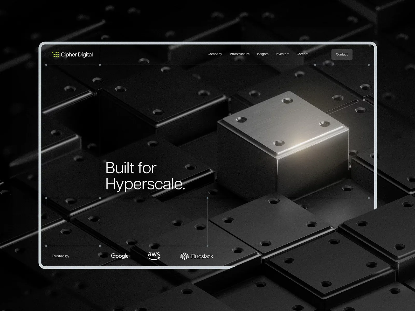 Cipher Digital · Building the future of digital progress - Landing design