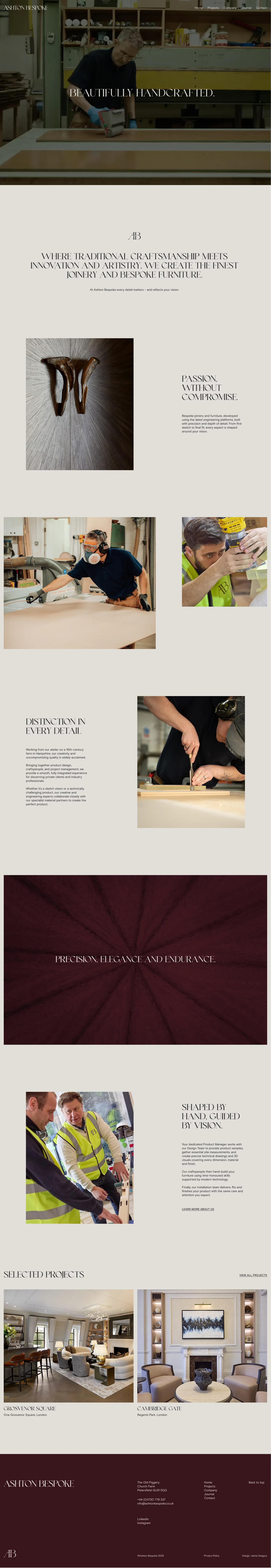 Ashton Bespoke | Handcrafted Joinery & Furniture - Portfolio design