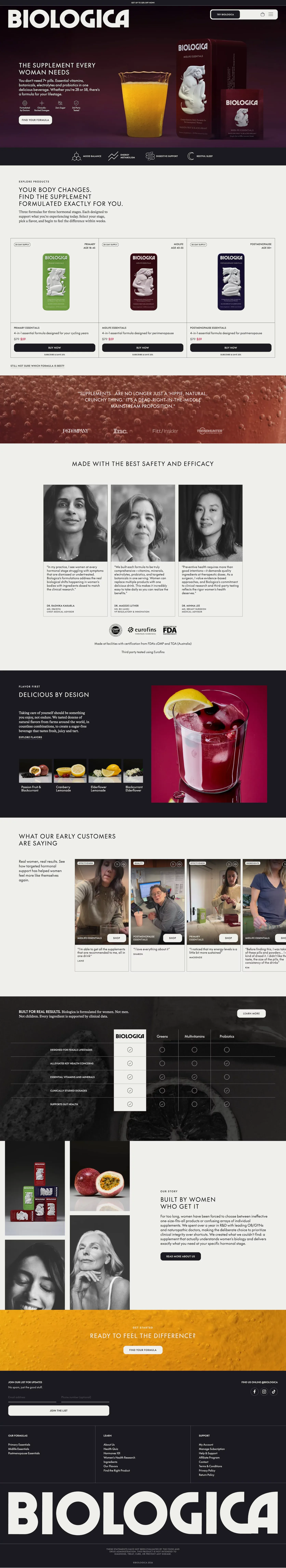 BIOLOGICA - Ecommerce design