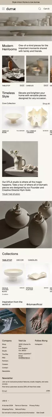 Dumæ - A luxury home goods brand for modern living                  – dumæ mobile view