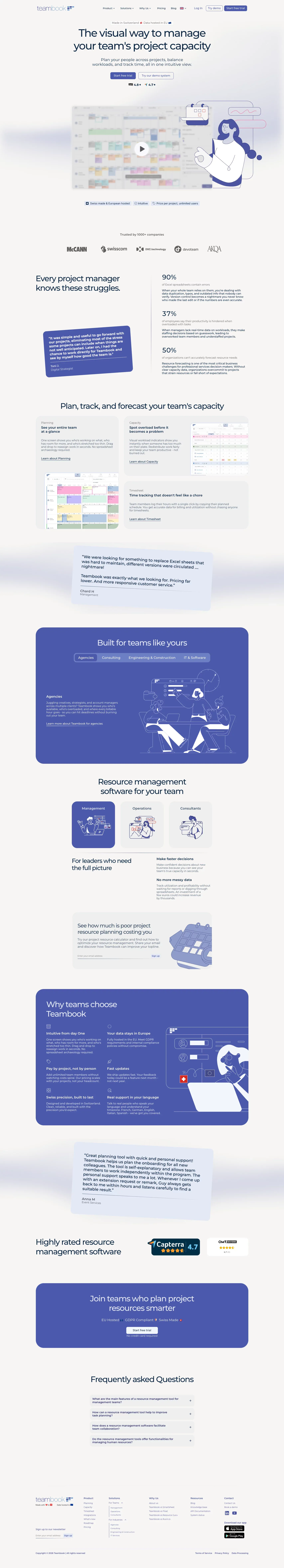 Home - Teambook - Landing design