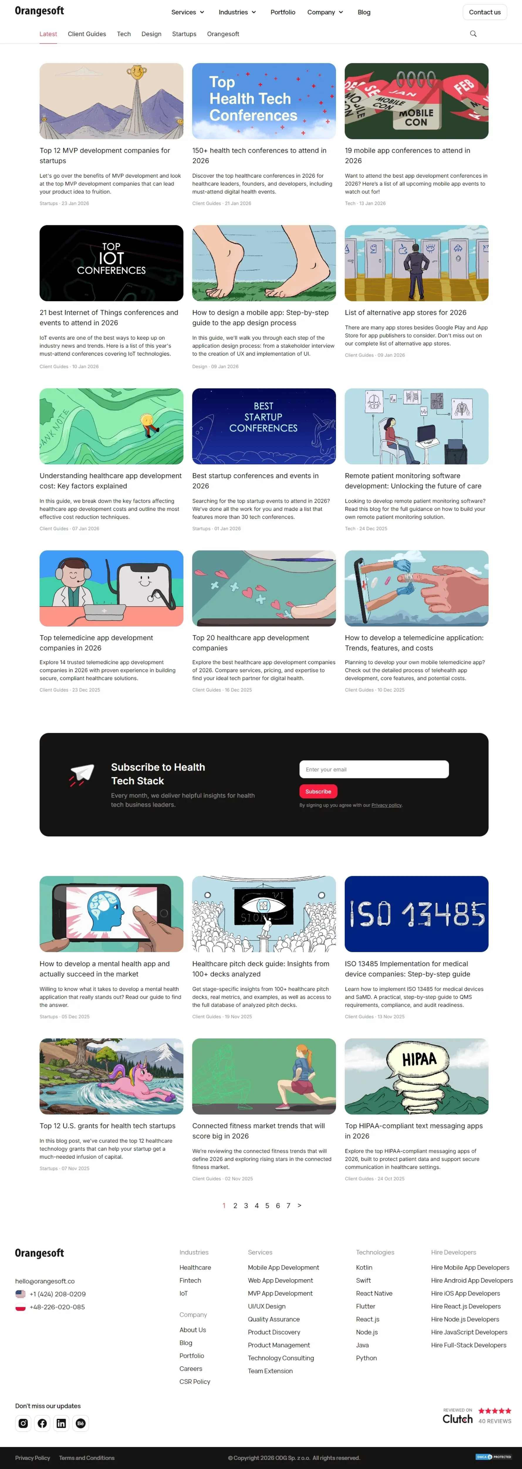 App development articles | Orangesoft - Blog design
