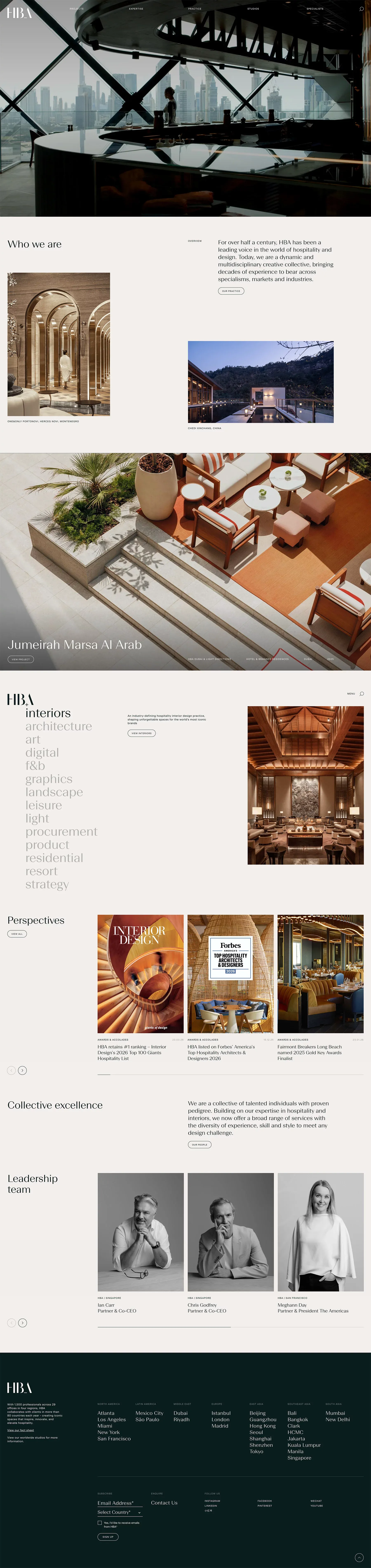 HBA - Design that gives form to emotion - Portfolio design