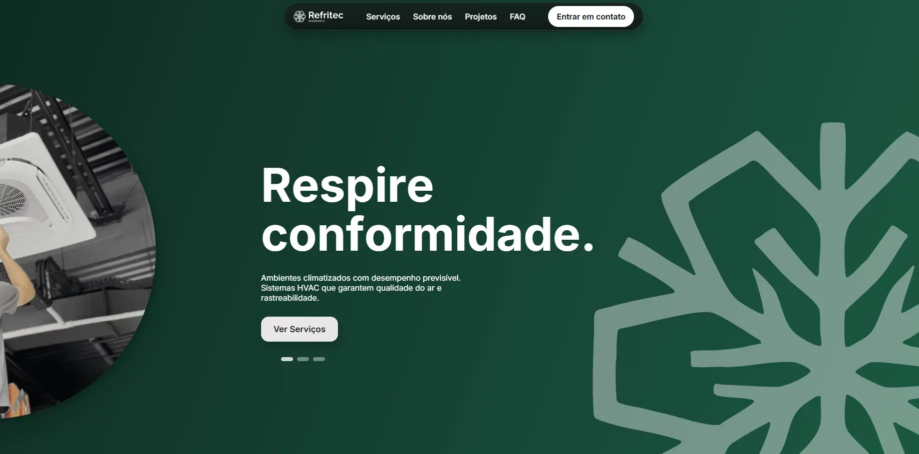 Refritec Engenharia | HVAC industrial, PMOC e ambientes crÃ­ticos - Landing design