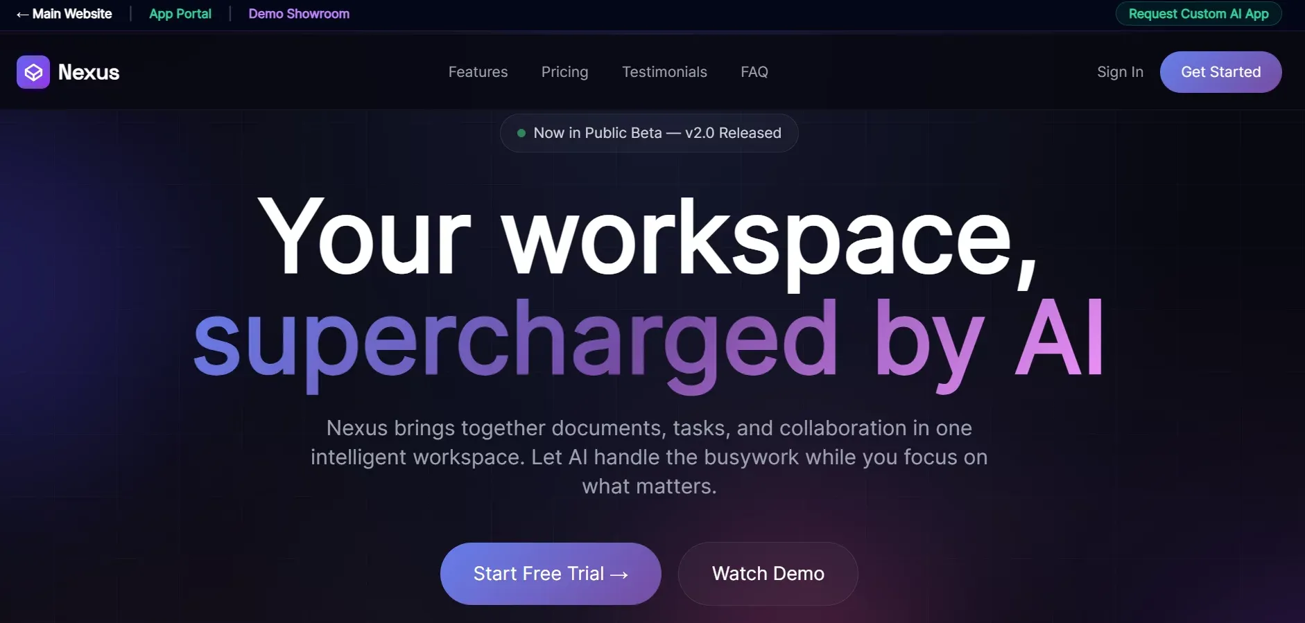 Nexus — AI-Powered Workspace - Ecommerce design