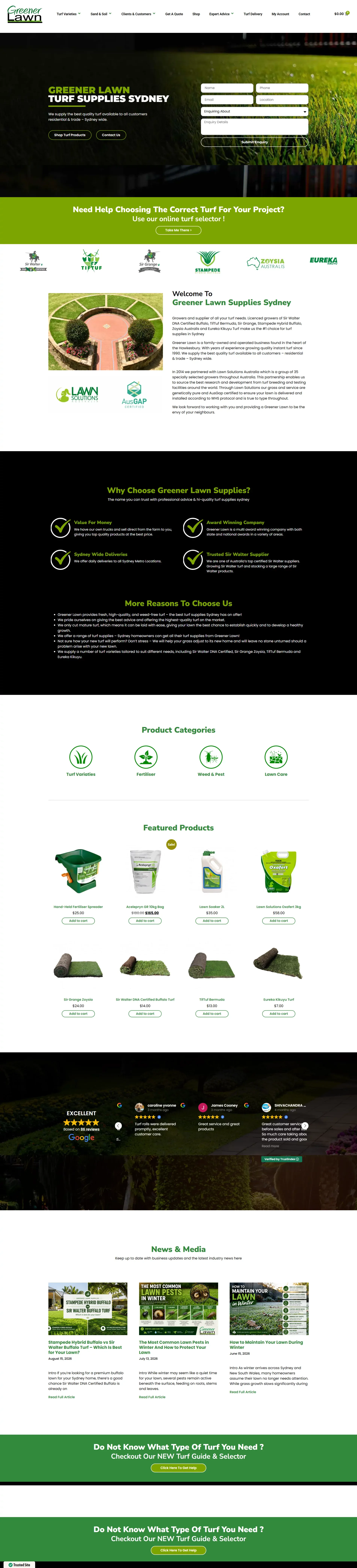 Turf Supplies Sydney | 6 Day Delivery | Direct From Farm - Ecommerce design