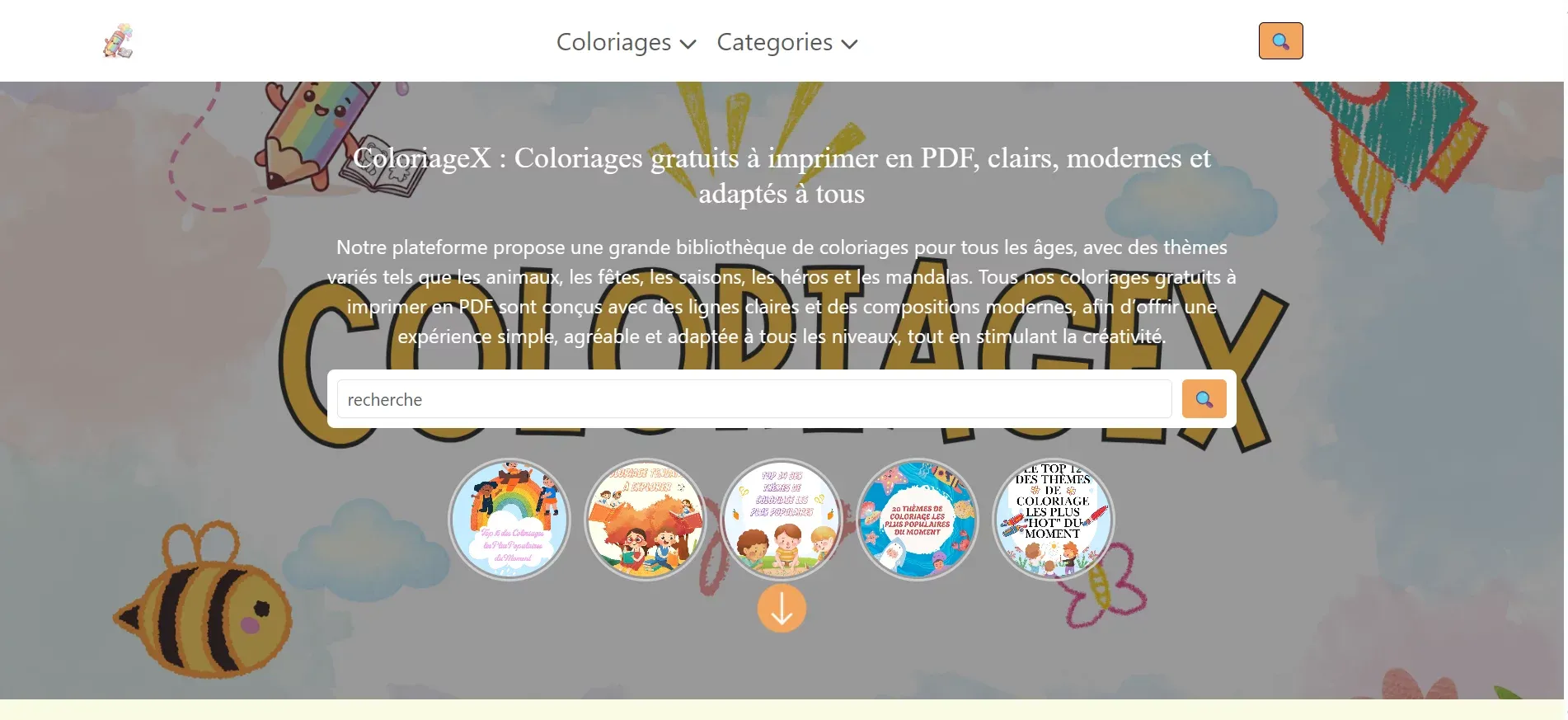 Coloriages gratuits à imprimer en PDF, clairs, modernes et adaptés à tous - Landing design