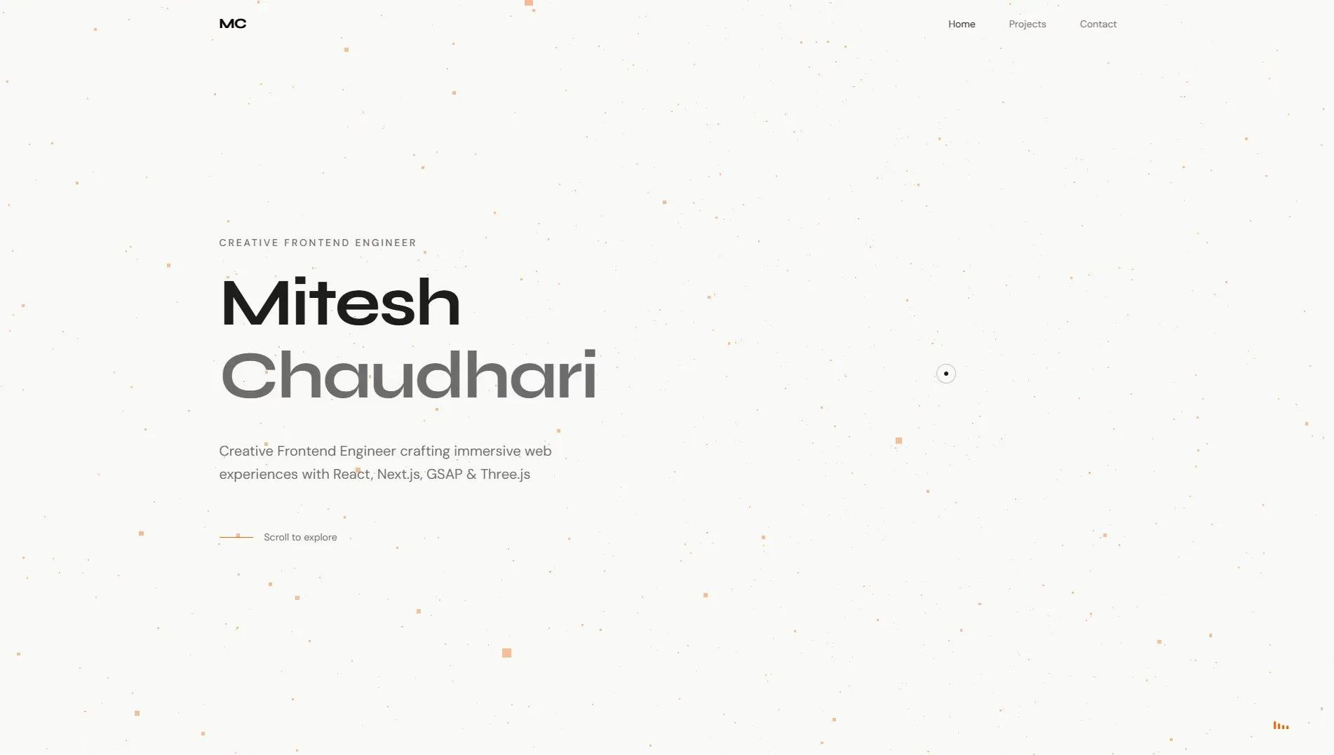 Mitesh Chaudhari — Creative Frontend Engineer - Portfolio design