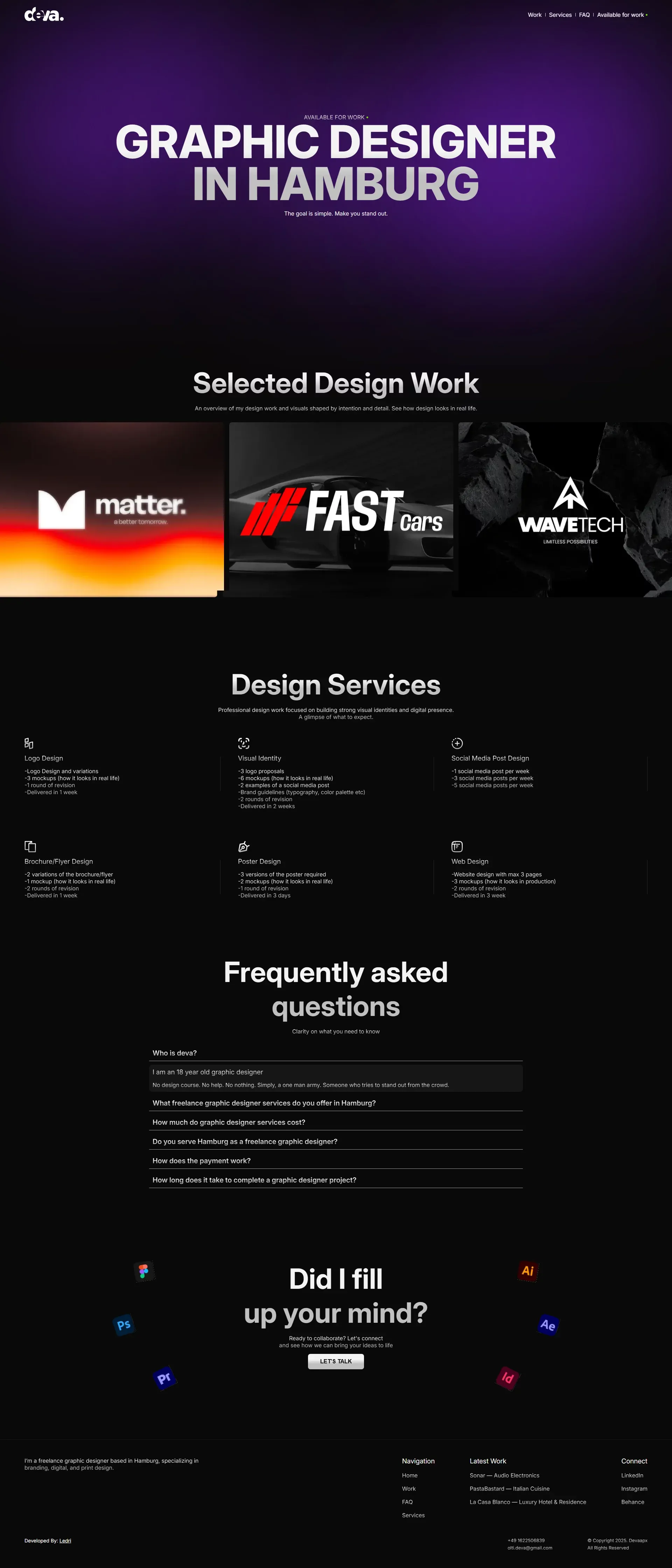 Freelance Graphic Designer in Hamburg | Devaapx - Portfolio design