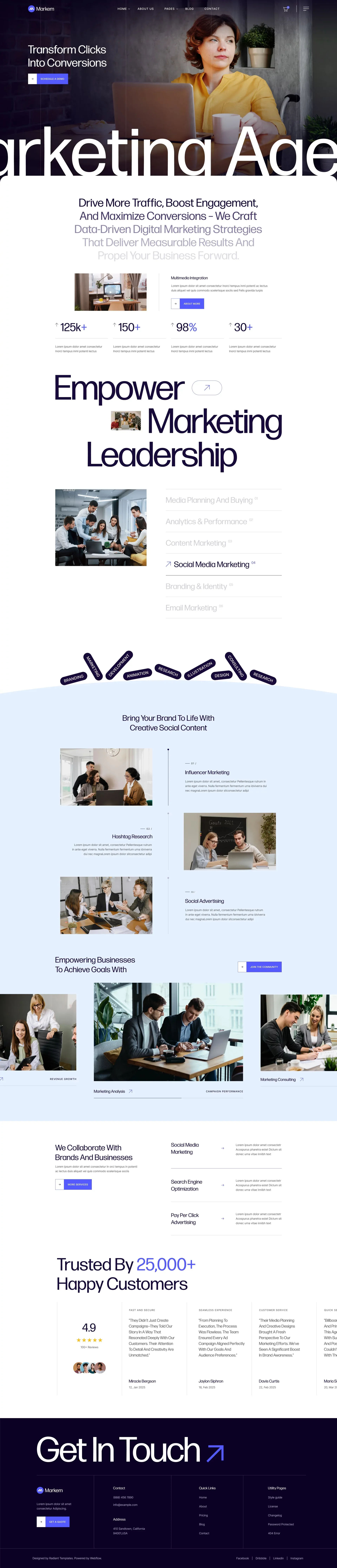 Markem - Webflow Ecommerce website template - Template design