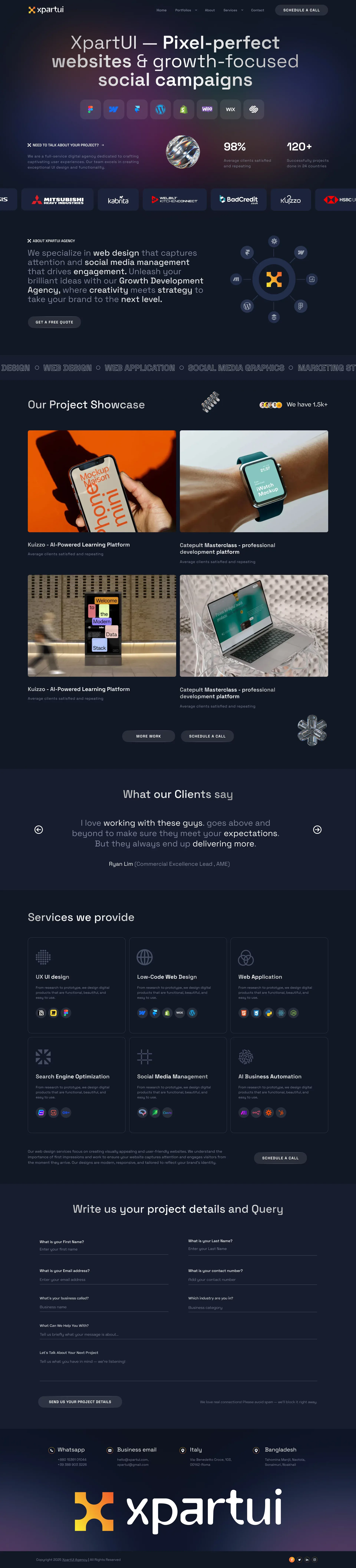 Home - XpartUI Agency | Creative Web Design & Social Media Experts - Template design