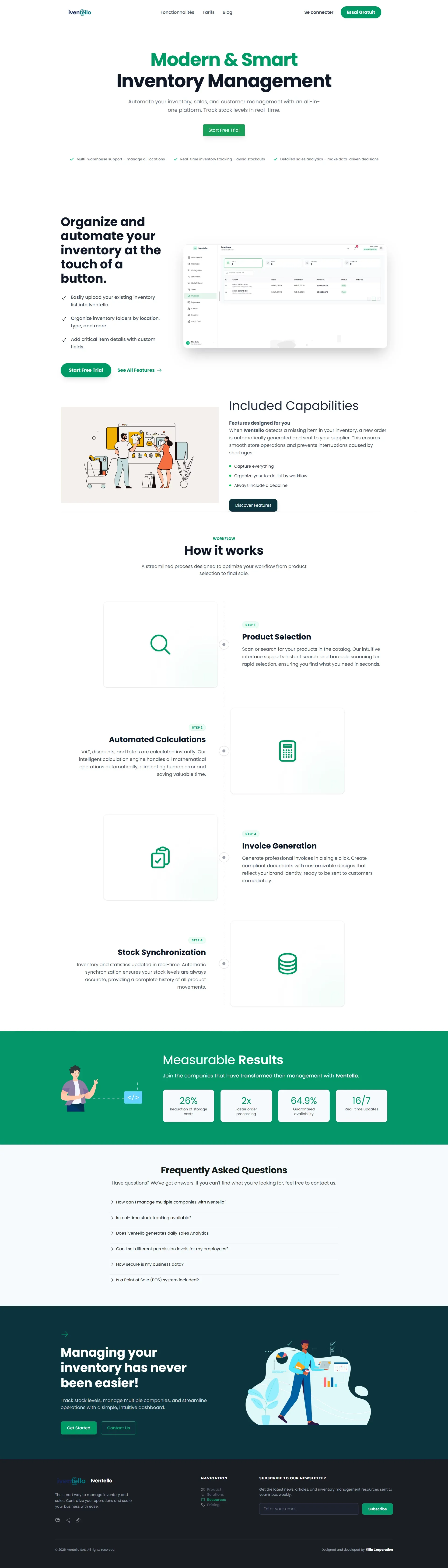 Iventello - Landing design