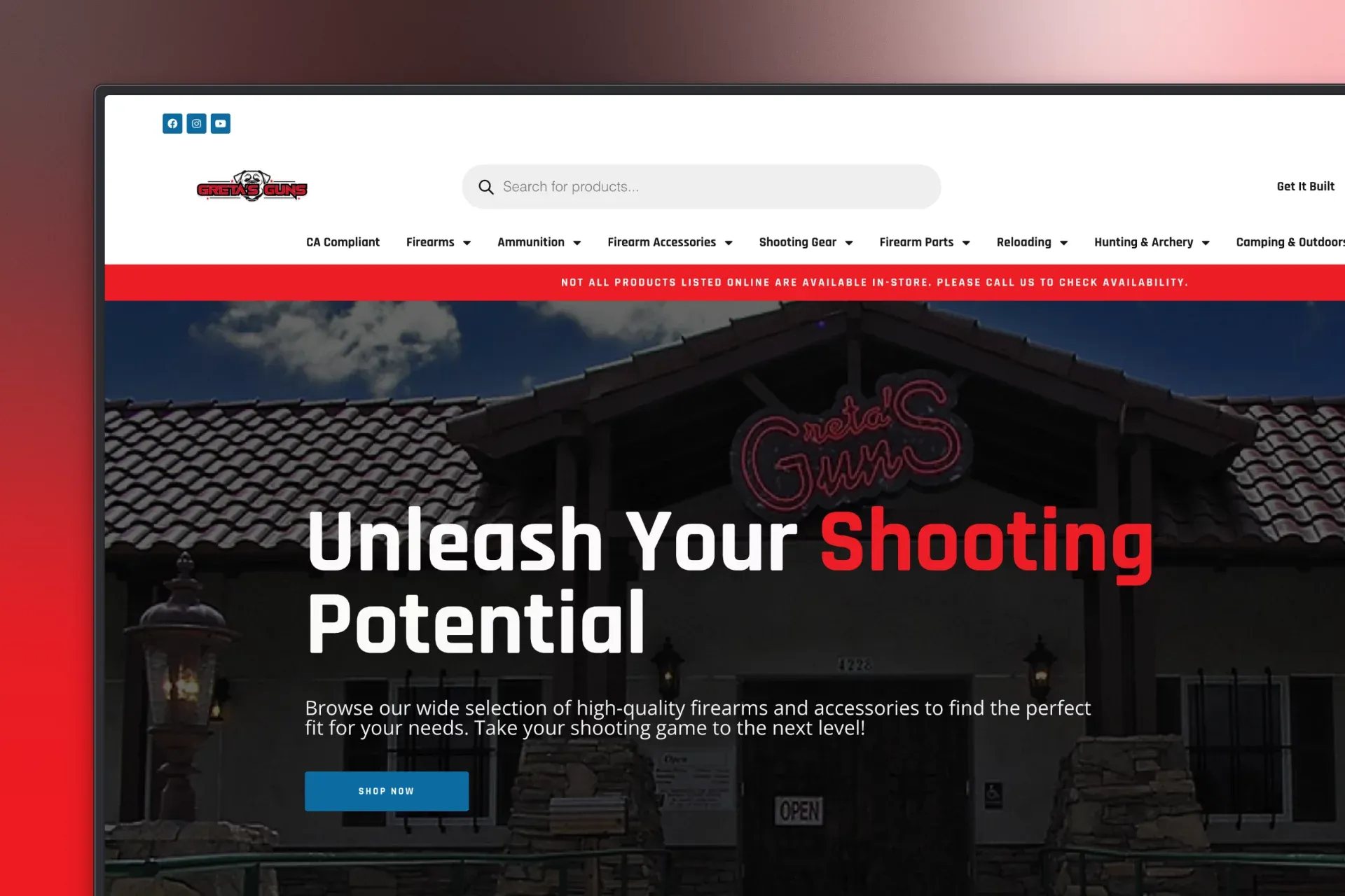 Greta's Guns – Unleash Your Shooting Potential - Ecommerce design
