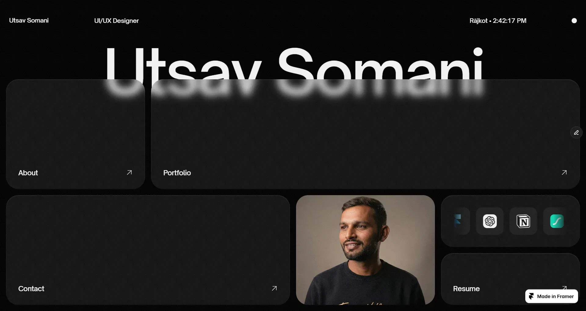Utsav Somani | UI/UX & Product Designer | Visual Designer - Portfolio design