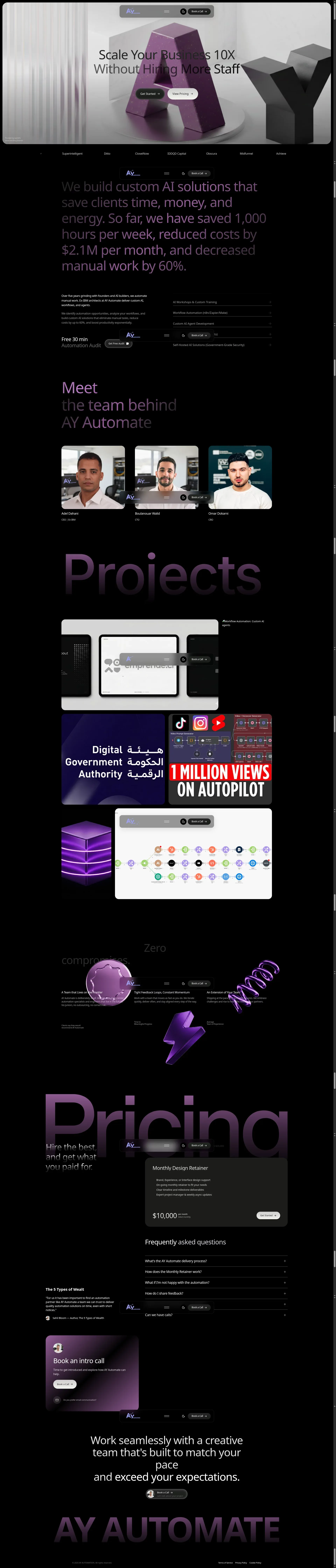 AY Automate | AI Automation Experts & Transformation Partners - Landing design