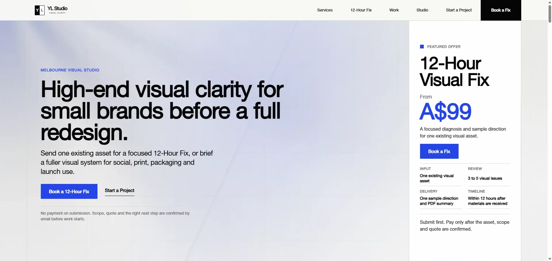 YL Visual Studio | 12-Hour Visual Fix & Visual Systems for Small Brands - Ecommerce design
