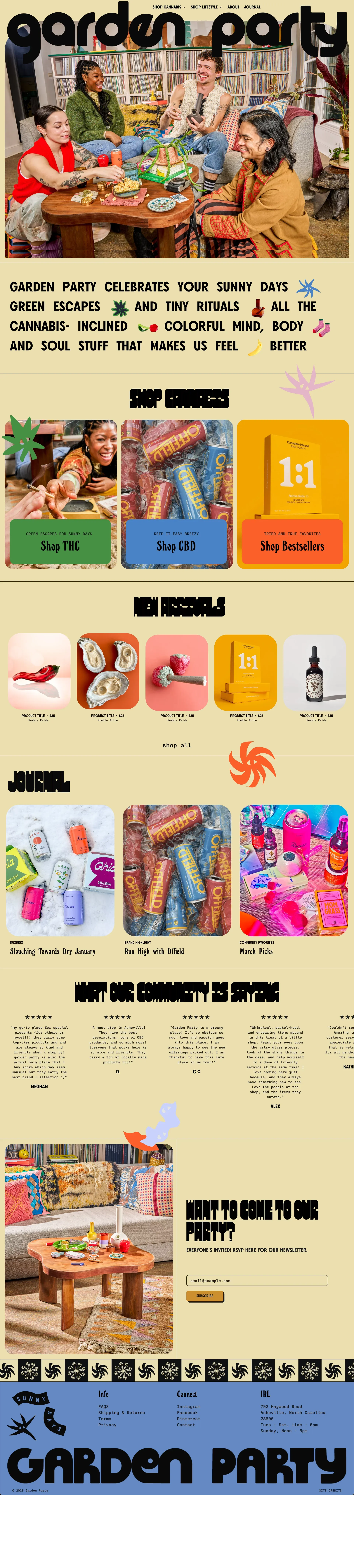 Garden Party - Ecommerce design