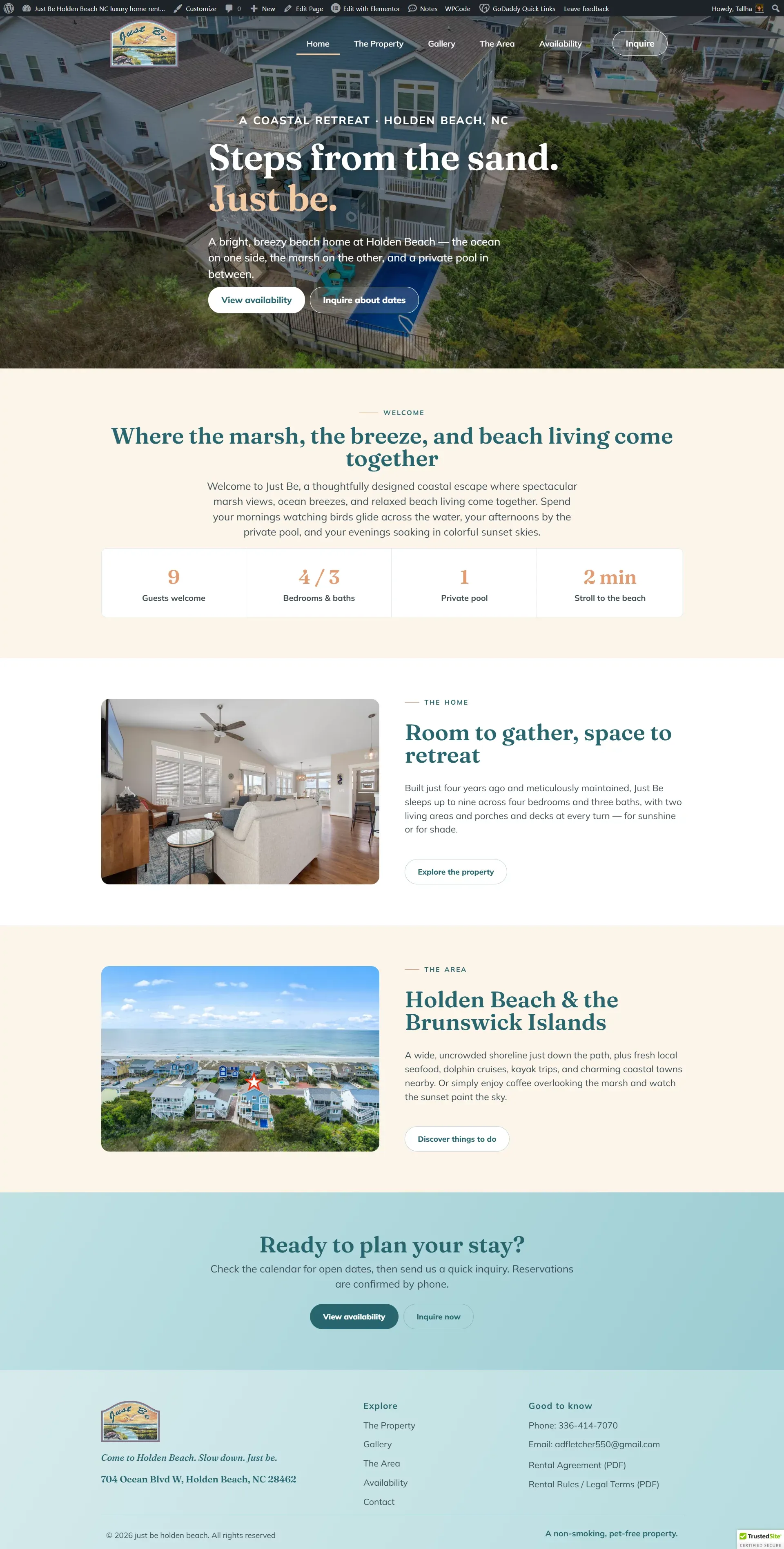 Just Be Holden Beach NC luxury home rental ocean marsh pool – Holden Beach vacation rental. Luxury between beach and marsh. Pool. - Other design