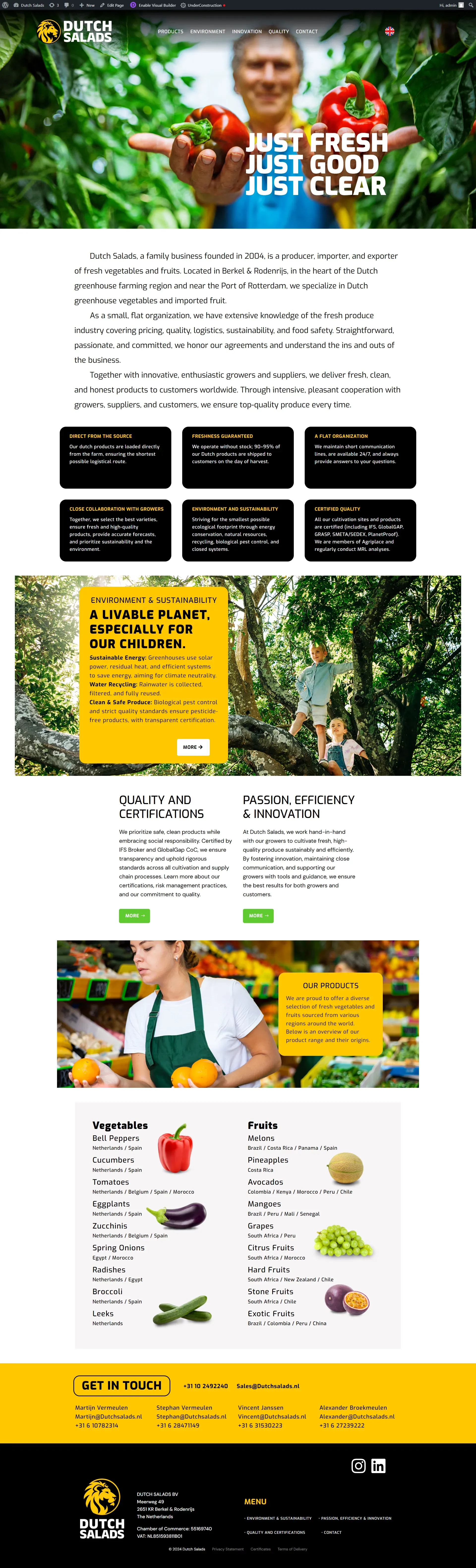 Dutch Salads | Fresh from the source - About Us  design