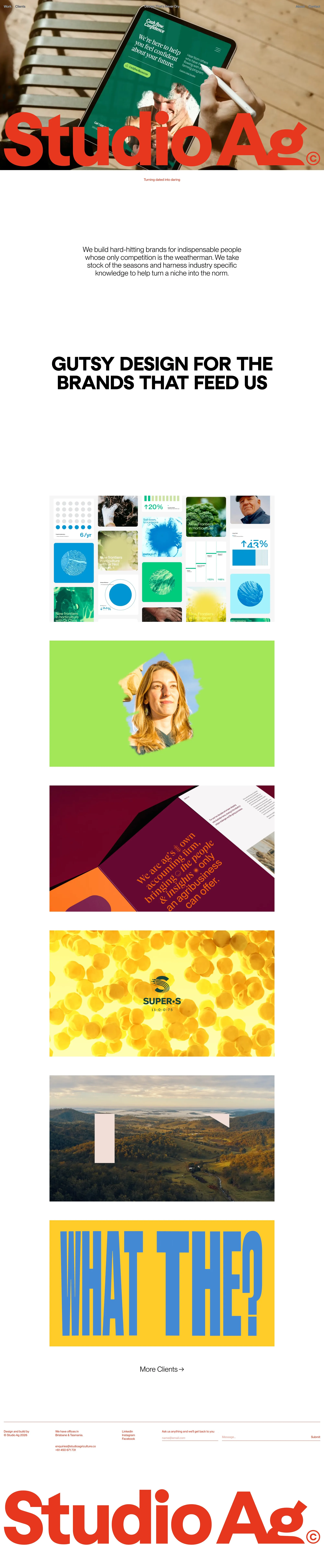 Studio Agriculture - Portfolio design