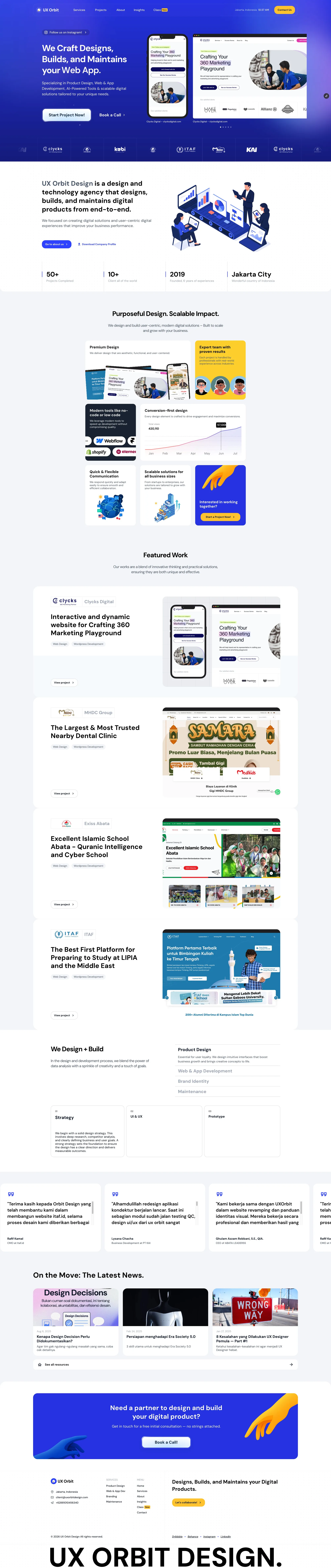 UX Orbit Design - Design, Build and Maintain your Digital Product - Blog design