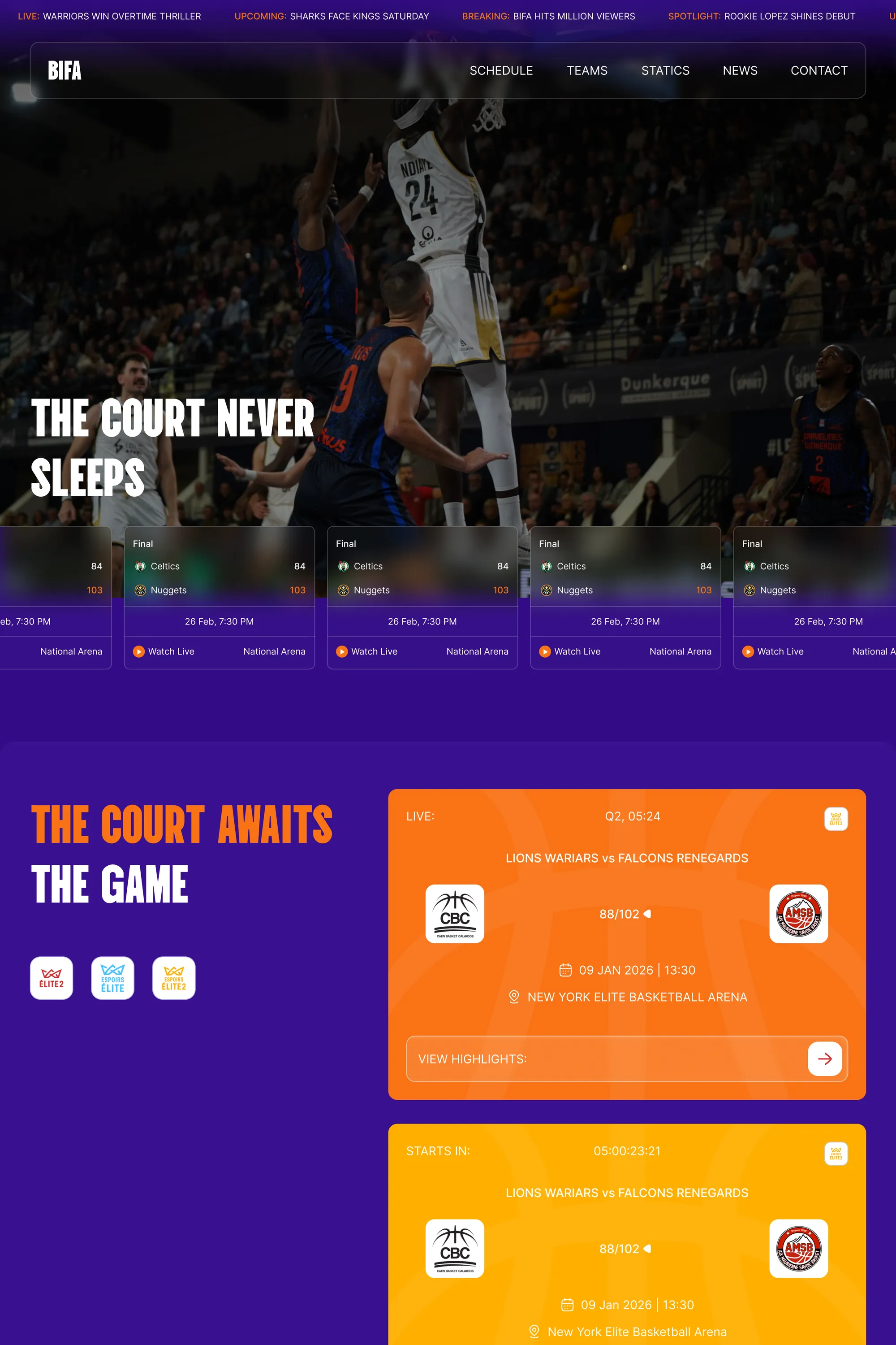 BIFA Basketball League Template - Template design