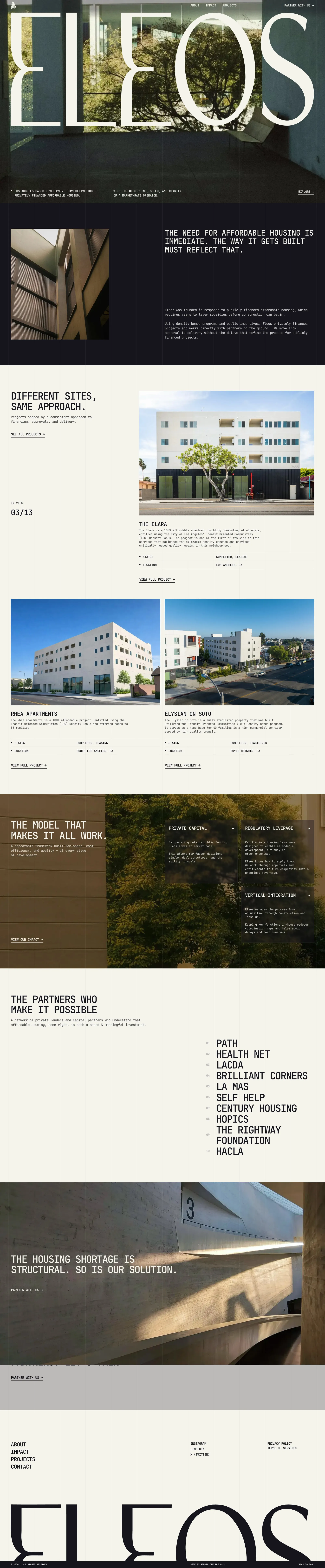 Eleos | Affordable Housing Development in Los Angeles - Portfolio design