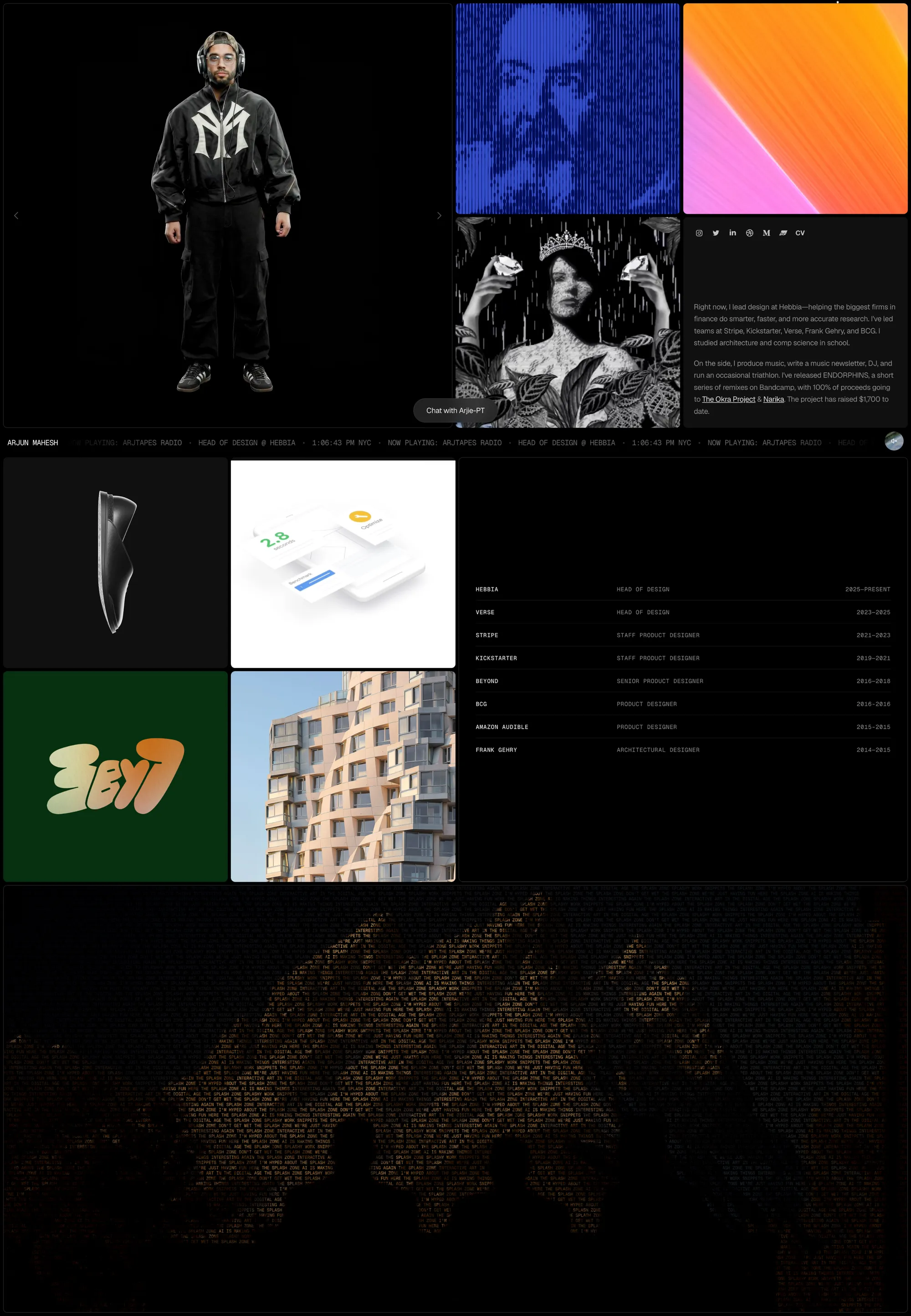 Arjun Mahesh - Head of Design - Portfolio design