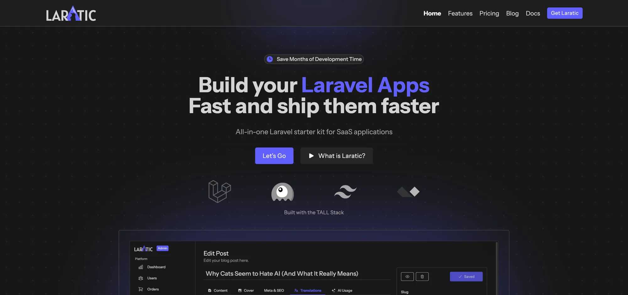 Laratic - Your all in one saas solution - Product listing design