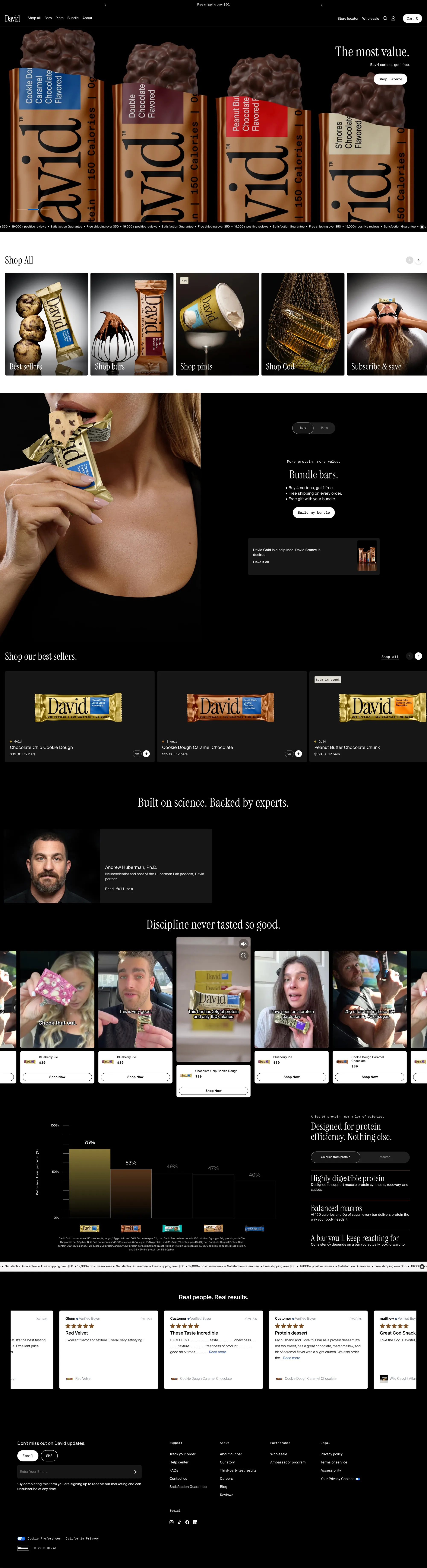 David Protein - Ecommerce design