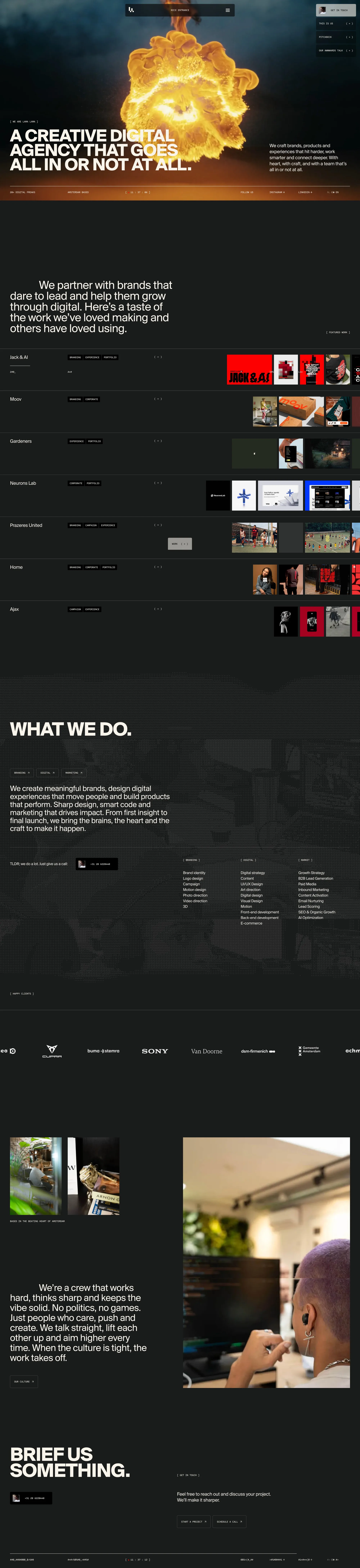 Lama Lama | Amsterdam based creative digital agency - Portfolio design
