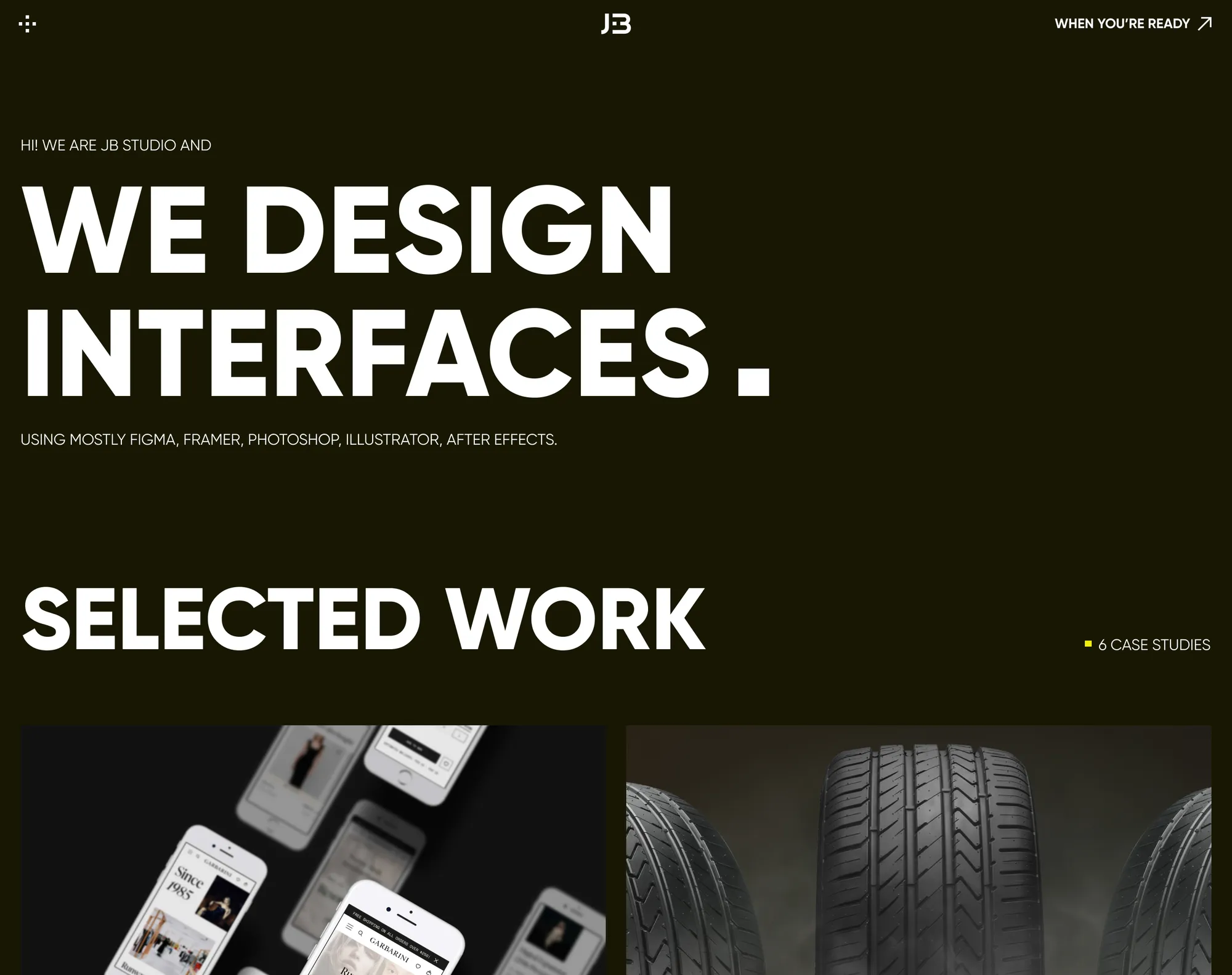 UI/UX Design, Framer Dev & Branding | JB Studio by Joao Barbosa - Portfolio design