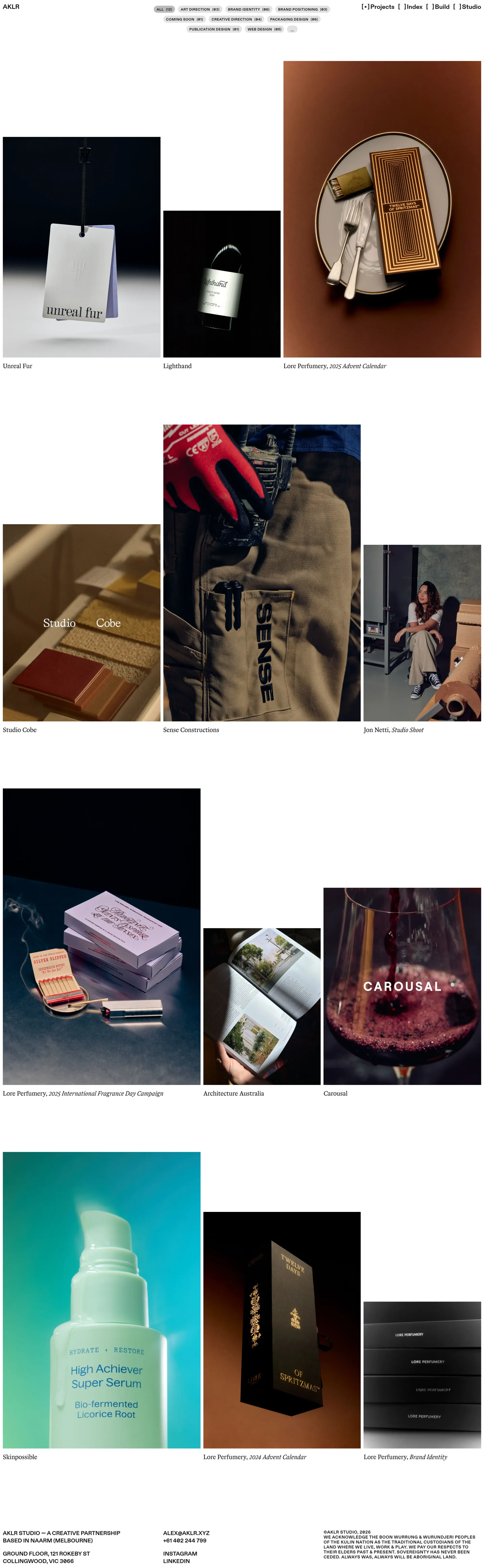 AKLR Studio — Alex Kimpton & Lachlan Richards - Portfolio design