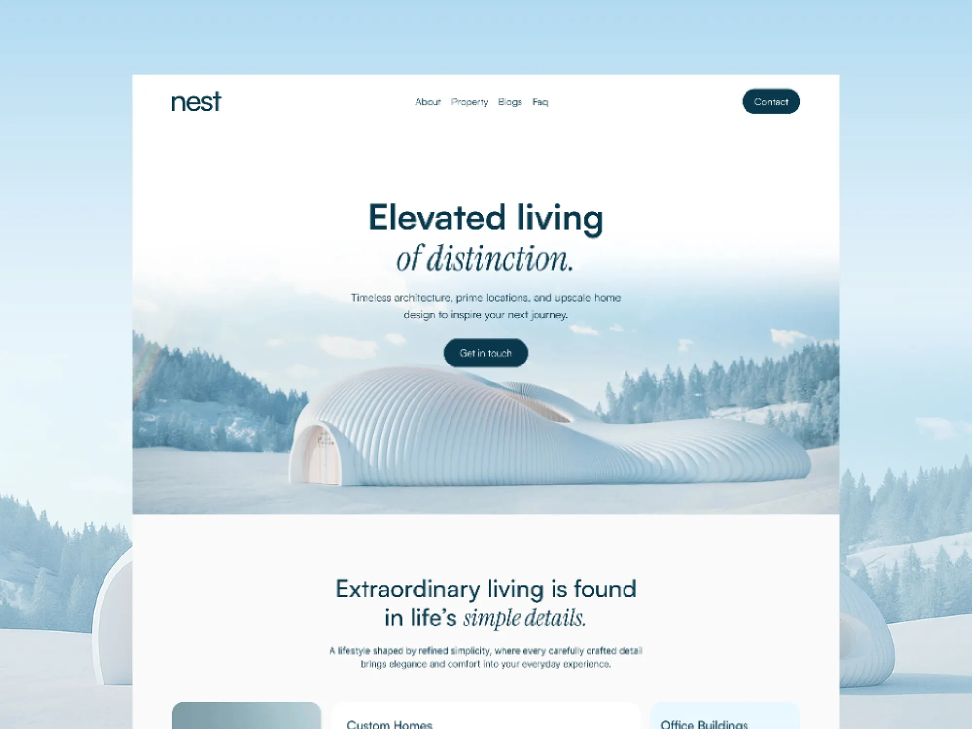 Nest â Real Estate Template - Template design